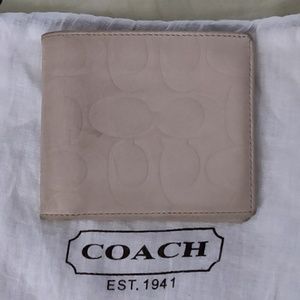 Coach off white leather wallet